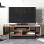 Hanah Home Asal (120) Soporte para TV Nogal y Negro